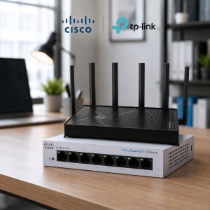 CISCO CBS110-8T-D + 티피링크 듀얼밴드 Archer BE400 유무선공유기 Wi-Fi7 세트