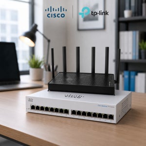 CISCO CBS110-16T-D + 티피링크 듀얼밴드 Archer BE400 유무선공유기 Wi-Fi7 세트