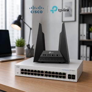 CISCO CBS110-24T-D + 티피링크 Archer GE800 WIFI7 BE19000 유무선공유기