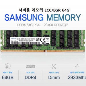 삼성전자 DDR4-2933 64G ECC/REG 서버용 메모리 4DRx4