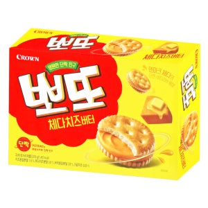크라운 뽀또 체다치즈버터 278g