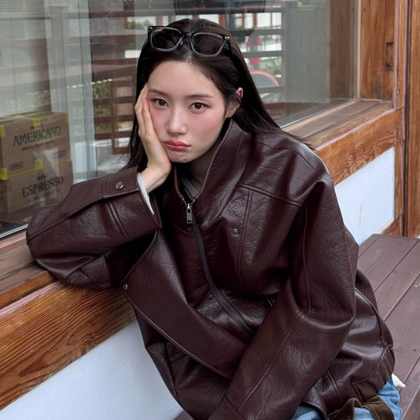 [슈퍼적립][온앤온] 하이넥 포켓 레더 점퍼 NEL6XM206_6I