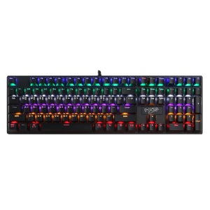지클릭커 슈퍼히어로 풀배열 108키 게이밍 기계식 키보드 블랙 GK-580X 청축