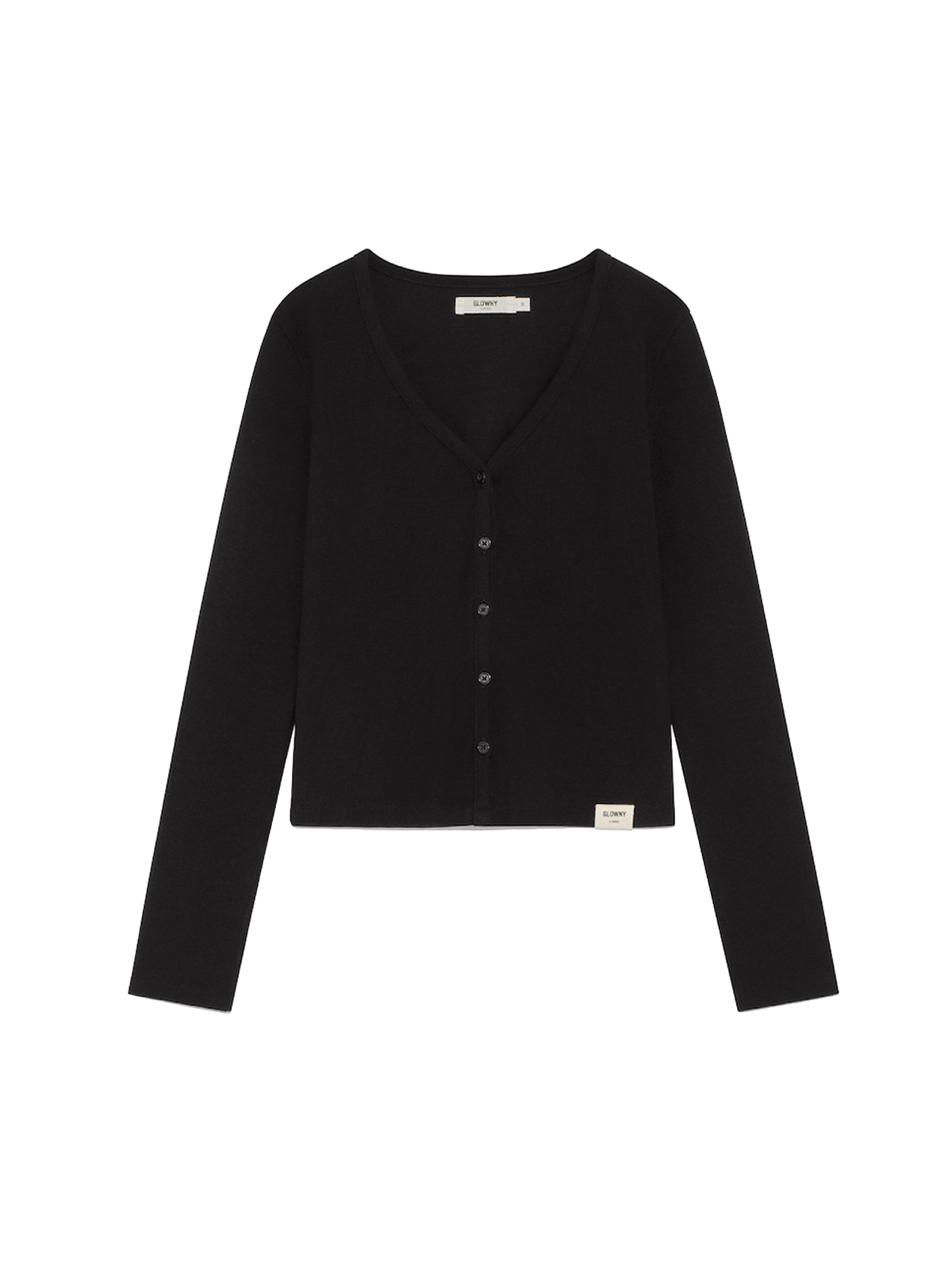 글로니 GLOWNY G CLASSIC V-NECK CARDIGAN BLACK