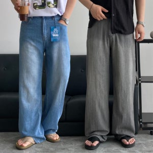 남자청바지 COOL 여름 S-3XL 뒷밴딩 세미와이드 데님팬츠