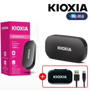 키오시아 PLUS G2 Portable 외장SSD 500GB, 블랙
