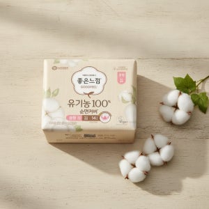 좋은느낌 유기농100%순면 울트라슬림 생리대 대 18P+18P