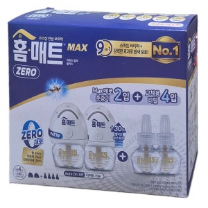 홈키파 홈매트 리퀴드 맥스제로 훈증기2+리필4 코스트코 아기 전자 코드형 액상 전기 모기약