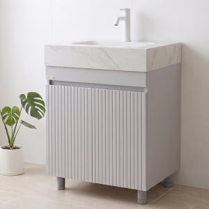 신제품B급 라비앙 프리미엄 인조대리석 언더볼 욕실하부장 세면대 템바600 LAB U600C