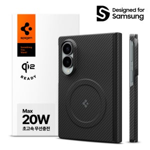 Qi2 20W 인증 갤럭시 맥세이프 케이스 초슬림 카본 에어스킨아라미드 맥핏 갤럭시Z 폴드8, 아라미드, 블랙