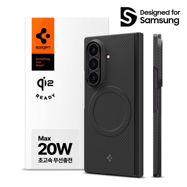 Qi2 20W 인증 갤럭시 맥세이프 케이스 초슬림 카본 에어스킨아라미드 맥핏