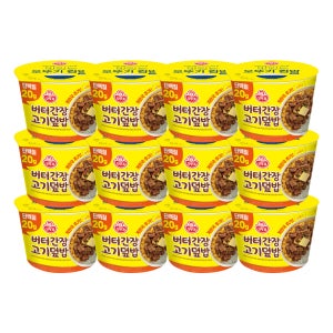 오뚜기 컵밥 버터간장고기덮밥+즉석계란국 275g, 12개