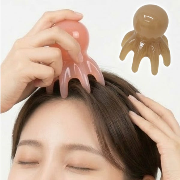 [1+1] 문어 괄사 마사지기 두피 지압 꾹꾹이 승모근 림프순
