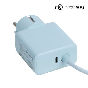 노트킹 노트북 충전기 어댑터 PD PPS C타입 USB-C USB-A 멀티포트 일체형 접지형 전원 65W 하늘색 NK6520-GP2C