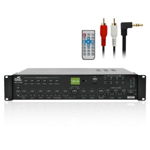 GNS GPA-370B AUX케이블+리모컨 350W 블루투스 HI임피던스앰프 PA앰프 방송용앰프 카페용 매장용 방송용 업소용 병원 주차장 아파트 관공서 유치원 안내방송 비상방송