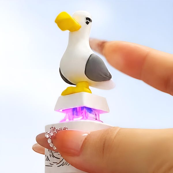 클리커 인형키링 캐릭터 대왕 소리나는 키캡 오리 고양이 갈매기 LED