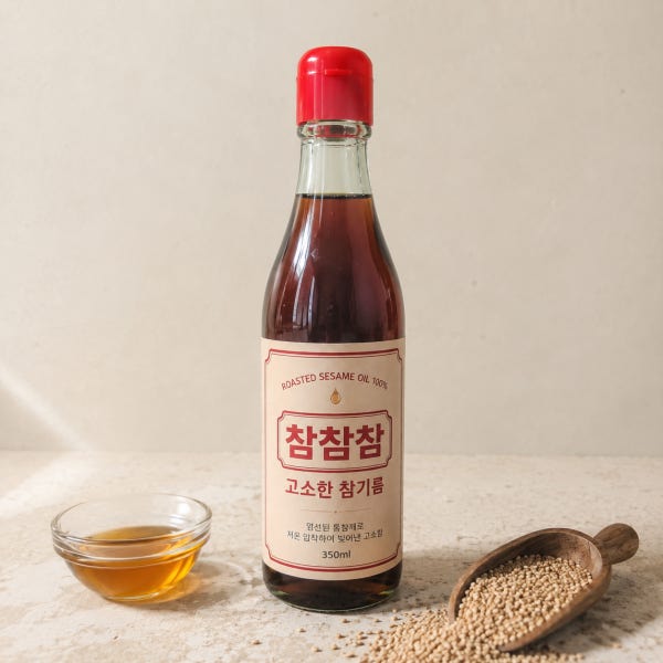 통참깨 참기름 350ml 참깨100% 저온압착 고소한 참기름 참참참