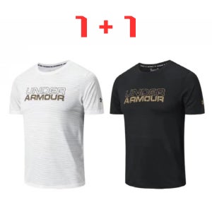 1+1 UA 남녀 기능성 반팔 라운드넥 헬스 운동복 상의 피트니스 여름 데일리 스포츠 티