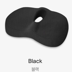 메모리폼 치질방석 꼬리뼈 압력분산 도넛쿠션 사무실 차량용 임산부 블랙