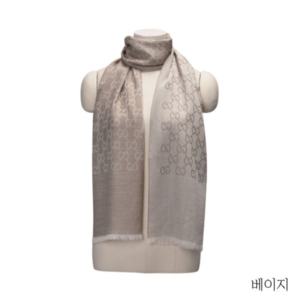구찌 시그니쳐 울실크 투톤 숄(165904)