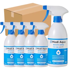 메디아쿠아 프리미엄 차아염소산수 뿌리는 살균소독제 500ml, 20개