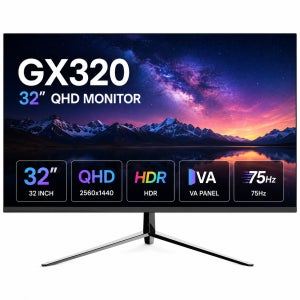 QHD 32인치 모니터 베젤리스 75Hz 무결점 오피스 사무용 모니터