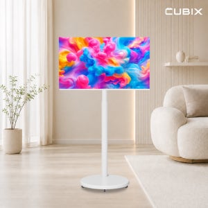 무빙큐빅스 삼탠바이미 화이트에디션 스마트티비 이동식tv X1시리즈 셋트 60cm(24인치 TV), FHD QLED, 기사설치