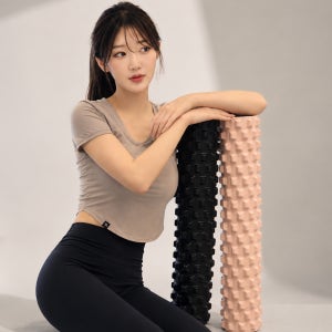 친환경 일자목 60cm 돌기 폼롤러 마사지 종아리 전신 스트레칭