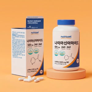 뉴트리코스트 비타민B3 나이아신아마이드 500MG 240캡슐, 240개