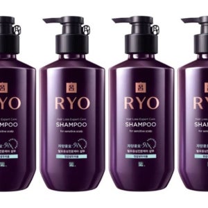 려 자양윤모 9EX 탈모증상전문케어 샴푸 민감성두피용 400ml 4개 (청소포30매 2팩 발송)