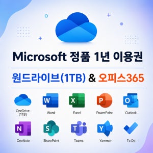 [정품] MS 오피스 365 패밀리 원드라이브 1TB 1년구독, 기본 코파일럿.
