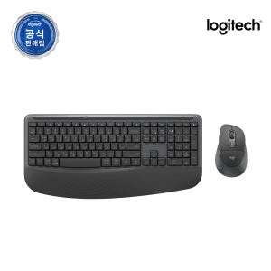 로지텍코리아 공식 MK880 for Business 콤보 팜레스트 무소음 무선키보드마우스세트