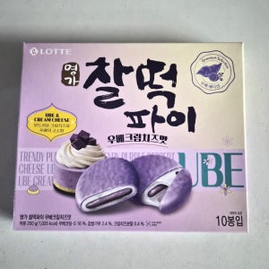 [한정판] 롯데 명가 찰떡파이 우베크림치즈맛 250g