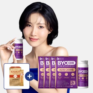 CJ 바이오코어 쓰리핏 유산균 다이어트 화사 체지방 감소 피부건강 장건강 30캡슐, 4개