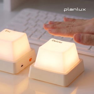 플랜룩스 빅키 LED 무선 무드등 조명 미니 충전식 캐릭터 스티커 DIY 키캡 키보드