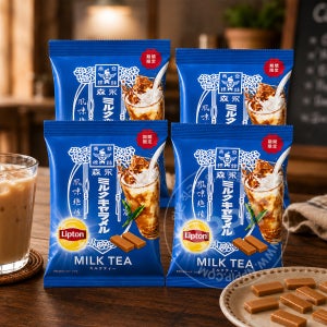 모리나가 밀크캬라멜 립톤 밀크티, 69g, 4개