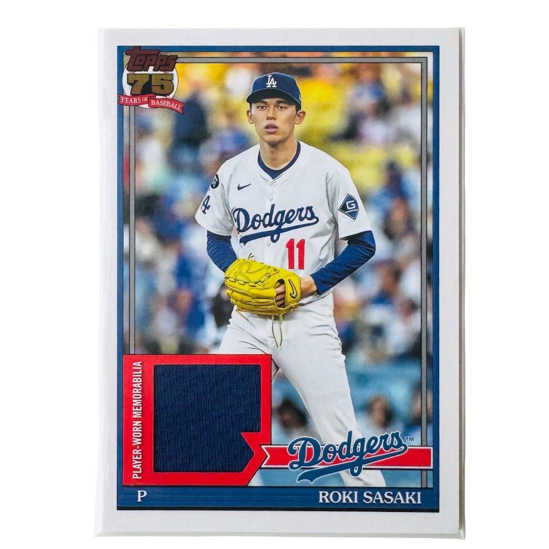 사사키 로키 Topps 75주년 레릭 저지 카드 Dodgers