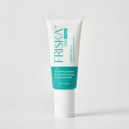 프리스카 더마 진정 선크림 60ml 자외선차단 미백 주름개선 3중 기능성 SPF50+ PA+++