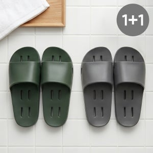 바스뷰 EVA욕실화 미끄럼방지 국내제작 모던, 그린1+차콜1