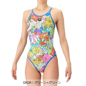 아레나 여성 재팬 터프슈트 탄탄이 원피스 수영복 AS6SWMP1L GRGR