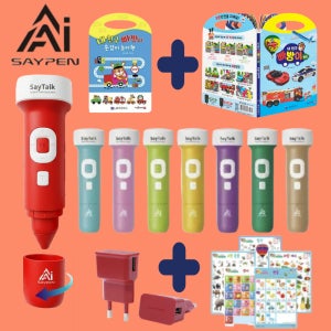 세이톡32G 5세대AI음성인식발음 세이펜SayTalk STK-4500W+내친구빠방이+내친구빠방이탈것동화+전용충전기+브로마이드5종
