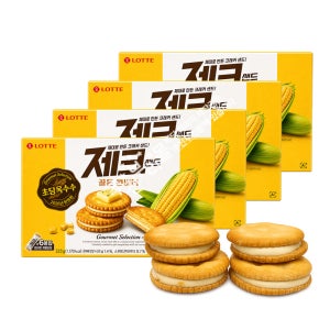 롯데 제크샌드 골든 콘버터(223g) x 4통 과자 비스킷 쿠키 간식