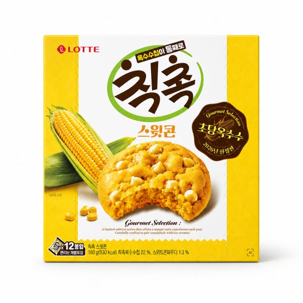 롯데 칙촉 스윗콘 초당옥수수 180g