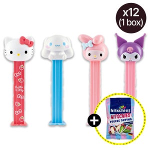 페즈 PEZ 캔디 디스펜서 랜덤발송 헬로키티 프렌즈 히치스 드림, 17g, 12개