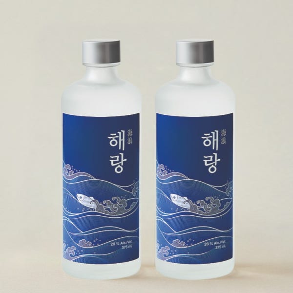 [입질의추억] 해랑 2병 세트 - 해산물 페어링 전용 증류 소주 28도 375mL