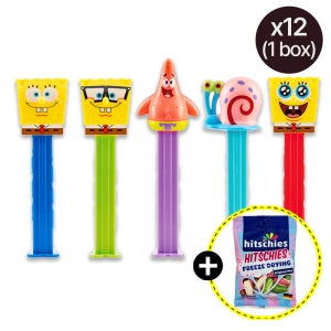 PEZ 캔디 페즈 디스펜서 랜덤 스폰지밥 히치스드림, 17g, 12개
