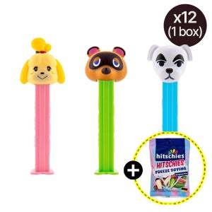 페즈 PEZ 사탕 디스펜서 렌덤발송 동물의숲 히치스드림, 17g, 12개