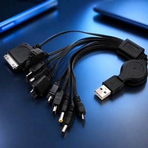 USB 전원 멀티 케이블 10 in 1 자동감김