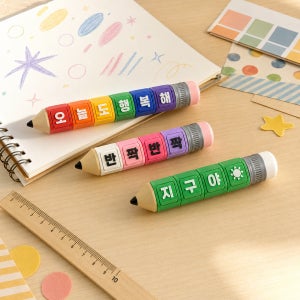 커스텀 각인 연필 키캡 키링 클리커 귀여운 클릭커 DIY 주문제작 이니셜 이름 피젯토이