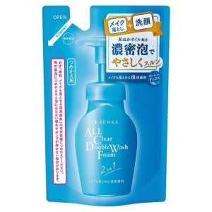 센카 메이크업도 지워지는 거품 클렌징폼 파우치형, 리필 130ml, 1개